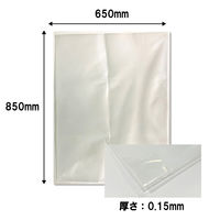 結一産業 アスベスト廃棄袋 中サイズ 透明 10枚入り Y-BA004 1袋（10枚）