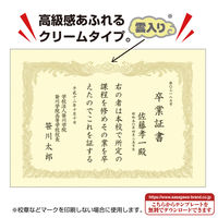 ササガワ OA賞状用紙 クリーム B4判 縦書用 10-1077 1冊(10枚)