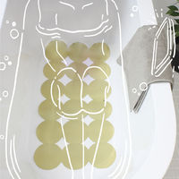 すべり止めマット浴室 浴槽用 バスルーム マット イエロー 1個 FUJIEI 吸盤付き 転倒防止 お風呂マット ラバーマット