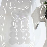 すべり止めマット浴室 浴槽用 バスルーム マット ホワイト 1個　FUJIEI 吸盤付き 転倒防止 お風呂マット ラバーマット