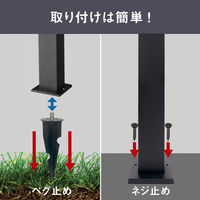 ムサシ ガーデンソーラーセンサーライト7.5W角型 ブラック GL-S120BK 1台