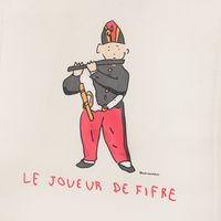 （世界の名作）保冷トートバッグ 笛を吹く少年 LAKOLE/ラコレ