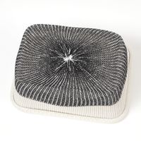 ニットメッシュバスケット（角） ブラック 1セット（1個×2） LAKOLE/ラコレ