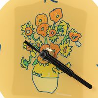 （世界の名作）ガラス時計 ひまわり LAKOLE/ラコレ