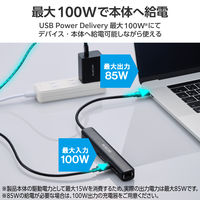 ドッキングステーション タイプC ハブ 6in1 HDMI LAN USB-A USBハブ DST-C30BK エレコム 1個（直送品）