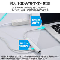 ドッキングステーション タイプC ハブ 6in1 HDMI LAN USB-A USBハブ DST-C30SV エレコム 1個