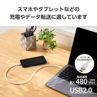 タイプCケーブル （USB-C to C） 50cm PD 100W シリコン 白 MPA-CCECSS05WH エレコム 1個