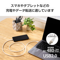 タイプCケーブル （USB-C to C） 1m PD 100W シリコン 白 MPA-CCECSS10WH エレコム 1個