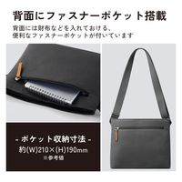 ショルダーバッグ 斜めがけ 【11インチまでのiPad タブレット収納可能】 ブラック TB-11ACSBBK エレコム 1個