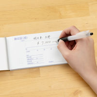 アスクル オリジナル　インボイス対応ノーカーボン領収証（小切手判2色刷）　領収書 1冊 オリジナル