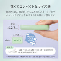 オウルテック Type-C 入出力対応 5000mAh 小型軽量モバイルバッテリー OWL-LPB5012-IB 1個