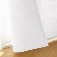 無印良品 麻平織ノンプリーツカーテン 幅100×丈135cm用 オフ白 1セット（1枚×2） 良品計画
