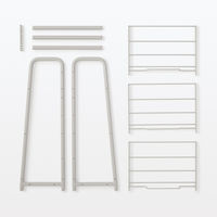 無印良品 スチールパイプ収納ラック ウォームグレー 幅45×奥行29×高さ79cm 良品計画