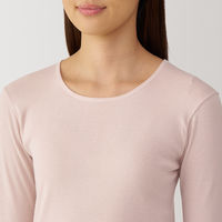 【レディース】無印良品 婦人 あったか綿 クルーネック長袖Tシャツ 婦人S ライトベージュ 良品計画