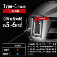 ロックブロス 4方向ライトヘルメット(10110035001)ブラック 10110035001 1個 4570122013340（直送品）