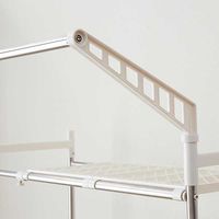 【アウトレット】平安伸銅工業 ランドリーラック 伸縮 ハンガー付き 幅61-93cm ステンレス 1台