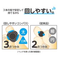 クツワ 回しやすい算数 コンパス ライトブルー CP234LB 1セット(5個)（直送品）