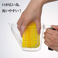 貝印 計量カップ 600ml 斜め 目盛り付き 日本製 DH8128 1個