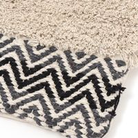 ヘリンボーンクッションカバー ブラック LAKOLE/ラコレ