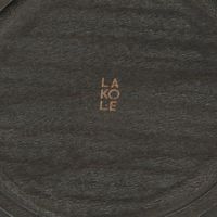 ウッドマルチコースター サークルブラック 1セット（1個×2） LAKOLE/ラコレ