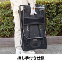 現場のチカラ　樹脂台車（ハンドル折りたたみ）　静音タイプ（ブレーキ付）　300kg荷重 オリジナル