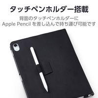 iPad 10.9インチ 第10世代 ケース レザー 手帳型 ハンドベルト ブラック TB-A22RPLFBKN エレコム 1個