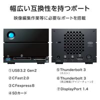 LaCie 外付けHDD 48TB 2big Dock 冷却ファン付 STLG48000400 ラシー 1個（直送品）