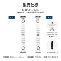 Apple Watch 38/40/41/42mm バンド 「CORVIN」 クリアチェーンバンド シルバー（直送品）