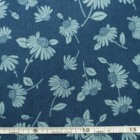 Modern Field モダンフィールド 綿麻プリント 花柄 プリント生地 エメラルド 巾約108cm×8mカット IBK99201-3E（直送品）