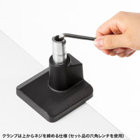 サンワサプライ モニターアーム(シングル・ガススプリング式・薄型ショートクランプ) CR-LAC1403BK 1個