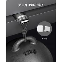 USBケーブル 1m USB-A[オス] - USB Type-C[オス] 60W QC3.0対応 ナイロン ブラック