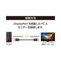 ナカバヤシ DisplayPortケーブル スリムタイプ 1.2m DP-S12/BK 1本
