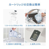 【お得セット】 ブリタ（BRITA）ポット型 浄水器 リクエリ マクストラプロ カートリッジ 4個付き