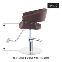 SEVEN BEAUTY (セブンビューティー) スタイリングチェア MILANO モカブラウン 44638 1台（直送品）