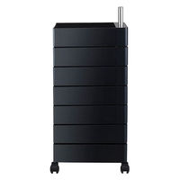 SEVEN BEAUTY (セブンビューティー) 回転スライスワゴン 7段 ブラック 43881 1台（直送品）