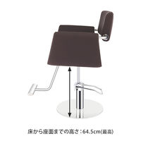 SEVEN BEAUTY (セブンビューティー) スタイリングチェア PLATZ ダークブラウン 37414 1台（直送品）