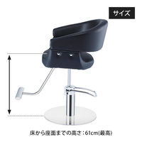 SEVEN BEAUTY (セブンビューティー) スタイリングチェア MILANO ブラック 44639 1台（直送品）