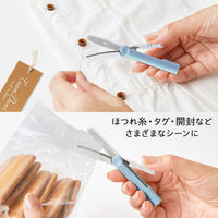 プラス はさみ フィットカットカーブ 携帯はさみ ツイッギー キャップレス アイスブルー 36687 1個