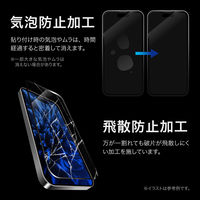 MSソリューションズ iPhone 15/iPhone 15 Pro ガラスフィルム 全面保護 BLC LN-IM23FGFB 1個