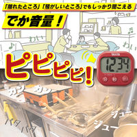 タニタ（TANITA） 抗菌でか見えタイマー キッチンタイマー チェリーレッド TD429RD TD-429-RD 1個