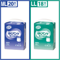【大人用おむつ/紙パンツ/約6回分】リフレはくパンツ夜用スーパーMLサイズ1箱（20枚×4袋）業務用　うす型　介護　リブドゥ