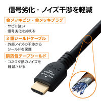 HDMI ケーブル 5m プレミアムハイスピード 4K 60Hz ブラック DH-HDPS14E50BK2 エレコム 1個（直送品）