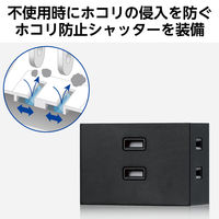電源タップ コンセント 2P 3個口 125V 15A 1500W 2個セット ブラック ECT-29-2BK エレコム 1個