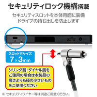 外付け DVDドライブ USB 3.2 Gen1 書込ソフト バスパワー ブラック LDR-PWA8U3CLBK ロジテック 1個（直送品）