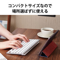 Bluetoothミニキーボード パンタグラフ式 軽量 マルチOS対応 シルバー TK-FBP102SV/EC エレコム 1個