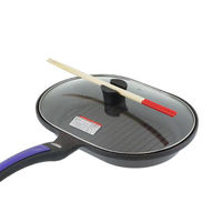 ベストコ グリルパン 魚焼き ガラス蓋付 IH ガス火対応 ダイヤモンドコート ND-5120 1個