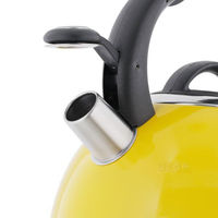 ベストコ やかん 笛吹き ケトル 2.5L ステンレス製 IH 対応 イエロー NQ-0021 1個