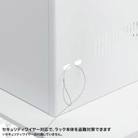セキュリティラック 大 幅800×奥行490×高さ640mm ホワイト RAC-SL4 1個（直送品）
