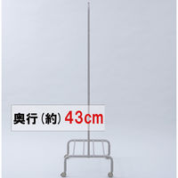 YAMAZEN ハンガーラック パイプハンガー キャスター付き 幅60×奥行43×高さ150cm BTH-S(GG) 1個