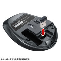 ワイヤレスマウス 静音 5ボタン サイドホイール付き MA-WBS524BK 1個 サンワサプライ（直送品）